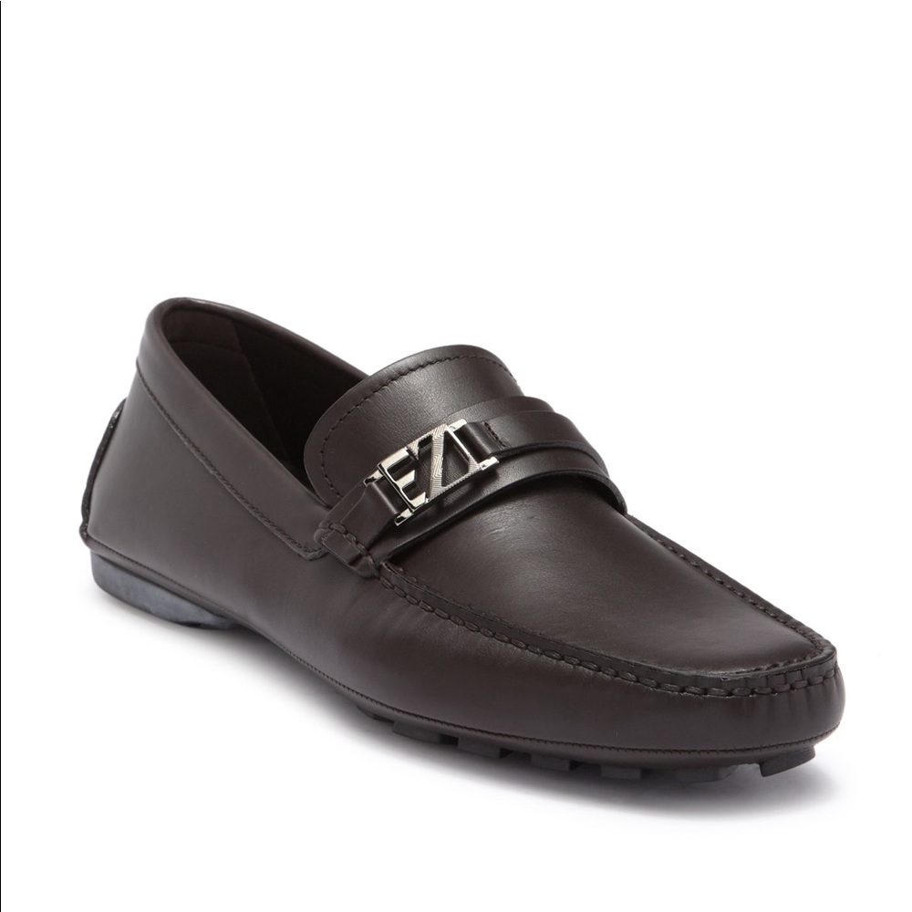 Zegna Leather bit Driver loafers